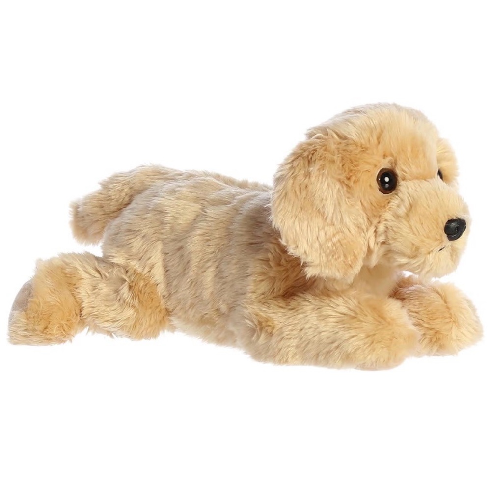 Aurora Adorable Flopsie Goldie Stuffed Animal Yellow Lab Golden Retriever Plush